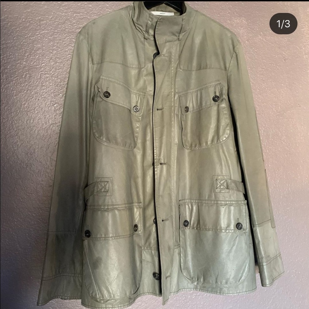 YSL wax trench coat